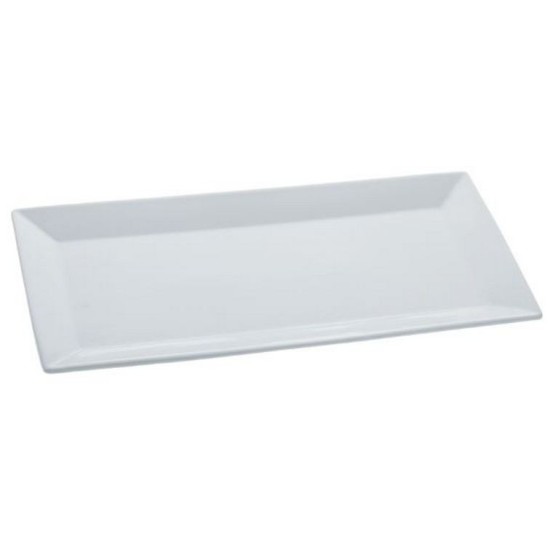 Πιατέλα πορσελάνινη ορθογώνια λευκή 31,5x10,5εκ.