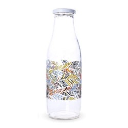 Μπουκάλι γυάλινο με μεταλλικό καπάκι 1L