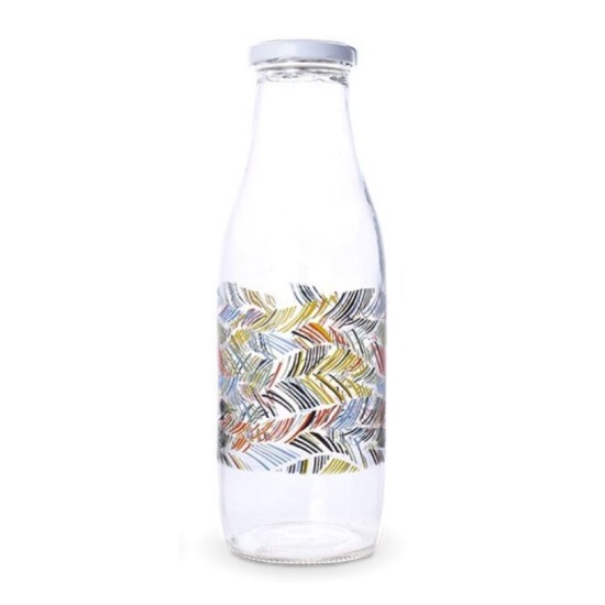 Μπουκάλι γυάλινο με μεταλλικό καπάκι 1L