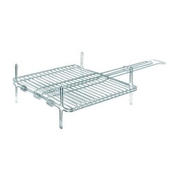 Σχάρα ψησίματος ανοξείδωτη διπλή με πόδια 40x35εκ.