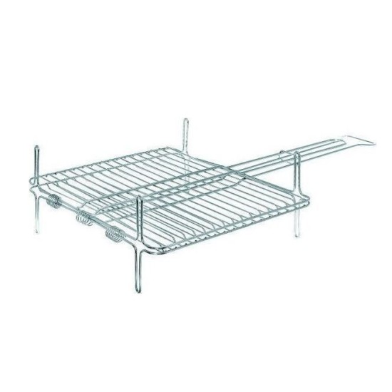 Σχάρα ψησίματος ανοξείδωτη διπλή με πόδια 40x35εκ.