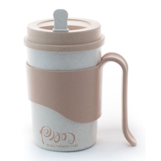 Κύπελο με καπάκι και χερούλι οικολογικό bamboo 350ml