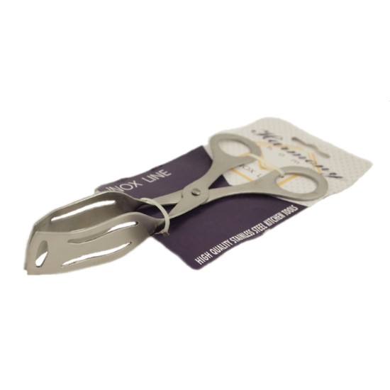 Λαβίδα-ψαλίδι για σαλάτα inox 19εκ.