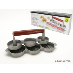 Πρέσσα για μπιφτέκι 3 θέσεων μεταλλική 24,5x8,2x7εκ.