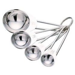 Σετ 4 κουτάλια-μεζούρες inox (1-2,5-5-15ml)