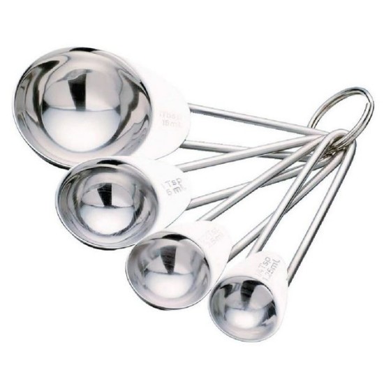 Σετ 4 κουτάλια-μεζούρες inox (1-2,5-5-15ml)