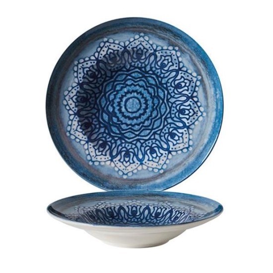 Πιάτο ζυμαρικών πορσελάνης 26εκ. Reno Blue Voyage