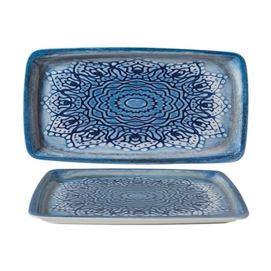 Πιατέλα πορσελάνης 37x25εκ. Orlando Blue Voyage