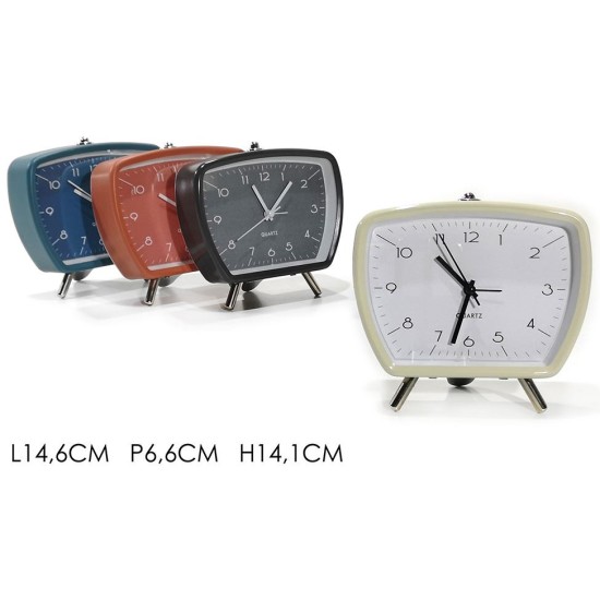 Ρολόι επιτραπέζιο μεταλλικό 14,6x6,6x14,1εκ.