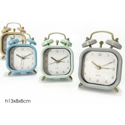 Ρολόι-ξυπνητήρι επιτραπέζιο πλαστικό 8x13εκ.