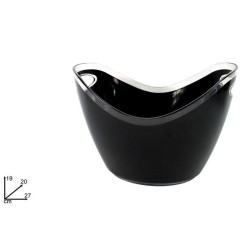 Σαμπανιέρα plexiglass μαύρη 27x20x19εκ.