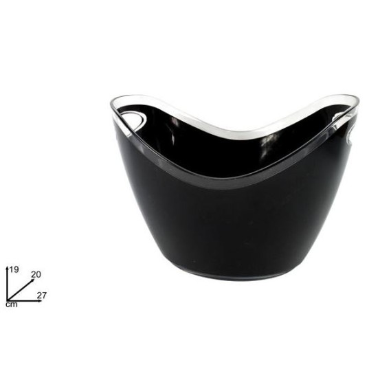 Σαμπανιέρα plexiglass μαύρη 27x20x19εκ.