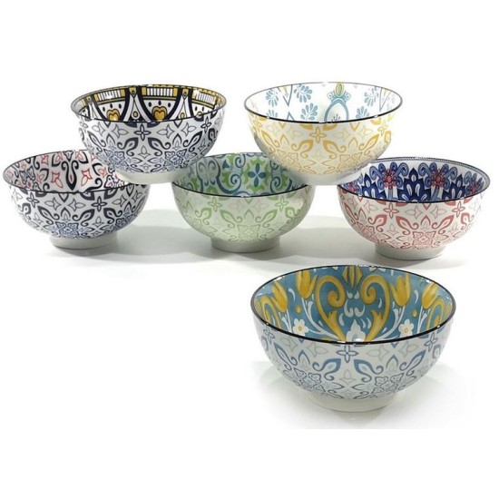 Μπωλ πορσελάνης 6 χρώματα 15,5x7,7εκ.