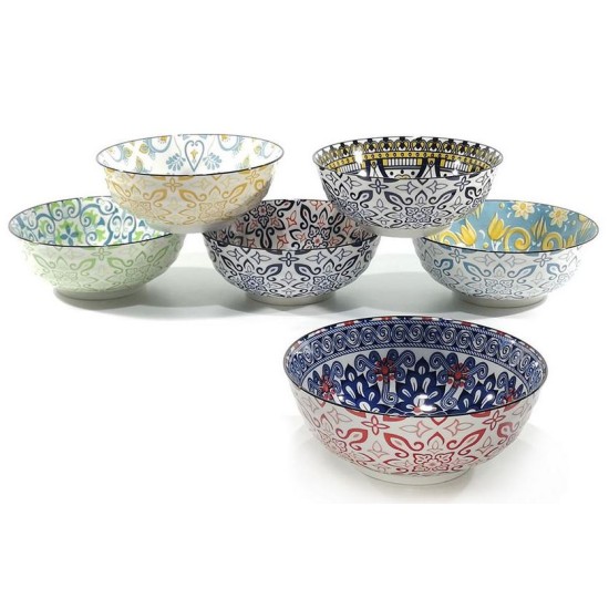 Σαλατιέρα πορσελάνης 6 χρώματα 20,5x8,3εκ.