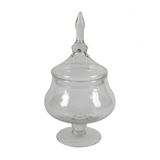 Φοντανιέρα γυάλινη με πόδι 18x30εκ.