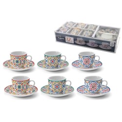Σετ 6 φλυτζάνια καφέ πορσελάνης 9cl Maiolica