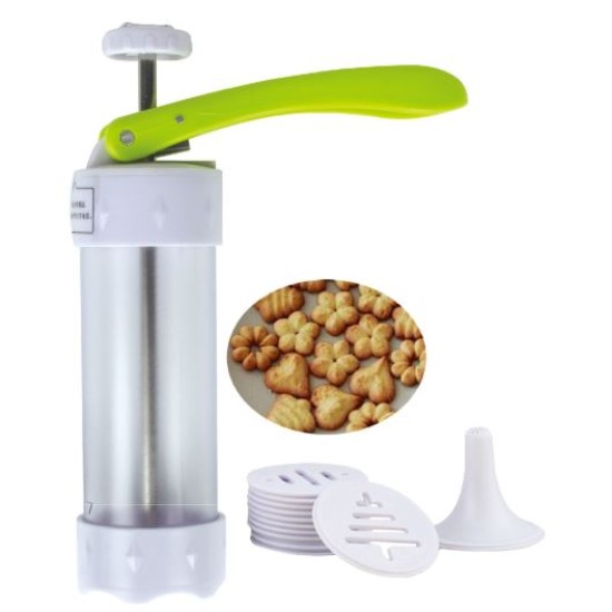 Μπισκοτομηχανή και κορνέ με ανοξείδωτο έμβολο