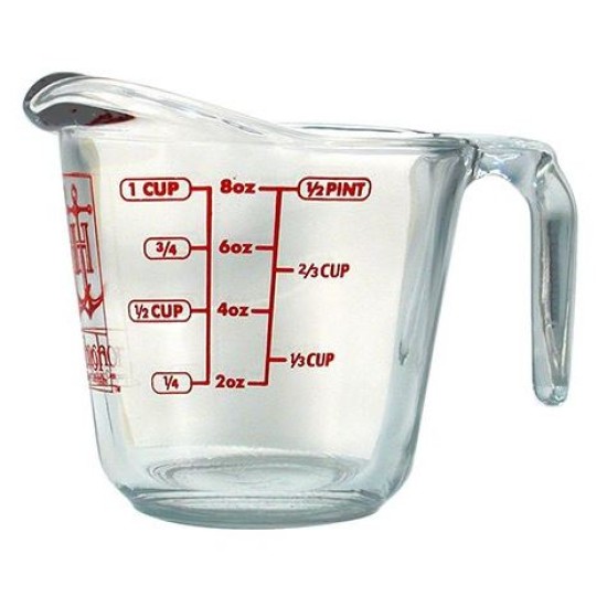 Κανάτα-δοσομετρητής γυάλινη 250ml