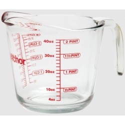 Κανάτα-δοσομετρητής γυάλινη 1L