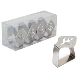 Σετ 4 πιαστράκια για τραπεζομάντηλο μεταλλικά