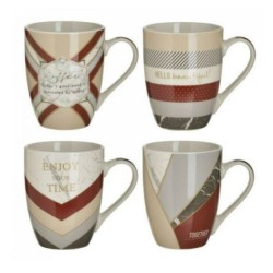 Σετ 4 κύπελα πορσελάνης 340cc