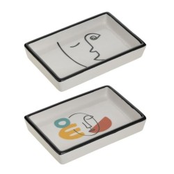 Πιατέλα κεραμική 2 σχέδια 16x11x3εκ.