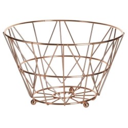 Φρουτιέρα μεταλλική μπρονζέ 25x14εκ.