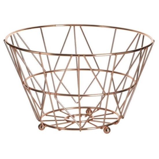 Φρουτιέρα μεταλλική μπρονζέ 25x14εκ.