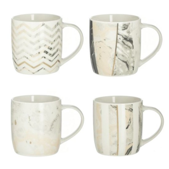 Σετ 4 κύπελα κεραμικά 4 σχέδια 350cc