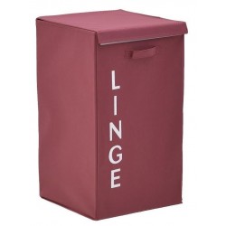 Καλάθι απλύτων συνθετικό κόκκινο 36x36x63εκ.