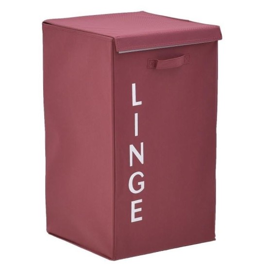 Καλάθι απλύτων συνθετικό κόκκινο 36x36x63εκ.