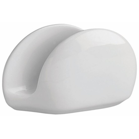 Χαρτοπετσετοθήκη πορσελάνης λευκή 12,5x7,5εκ.