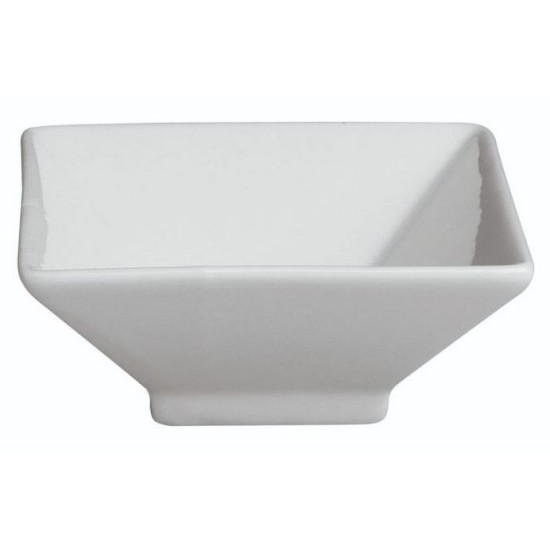 Μπωλ πορσελάνης τετράγωνο με πόδι 7,5x7,5x3εκ.