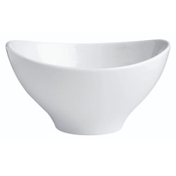 Σαλατιέρα πορσελάνης οβάλ κυματοειδής 22x11εκ.