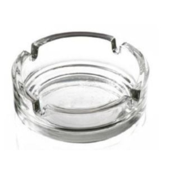 Σταχτοδοχείο γυάλινο στρόγγυλο 10,5x3,5εκ.