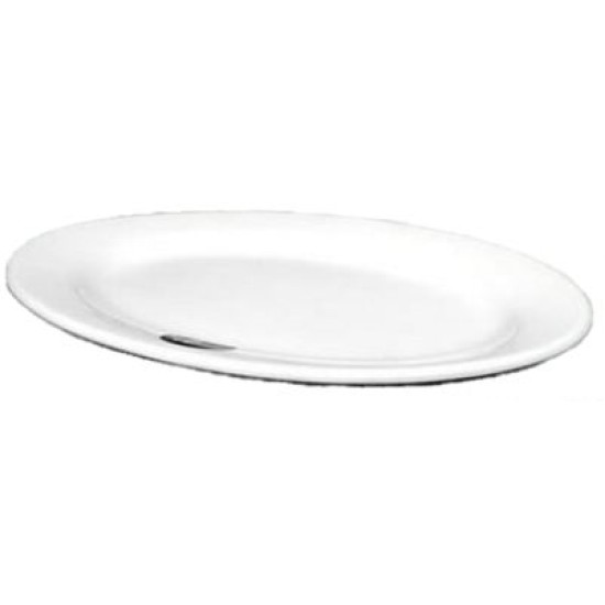 Πιατέλα οβάλ πορσελάνη λευκή 26εκ.