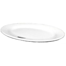 Πιατέλα πορσελάνης λευκή οβάλ 46x33εκ.