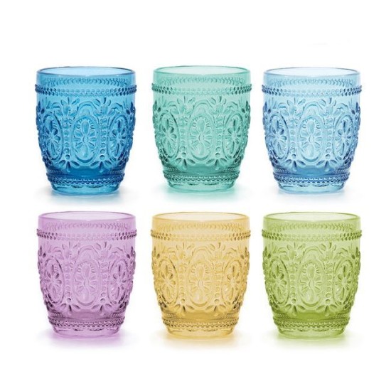 Σετ 6 ποτήρια νερού 6 χρώματα 300ml