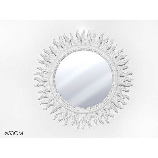 Καθρέπτη τοίχου polyresin λευκός 53εκ.