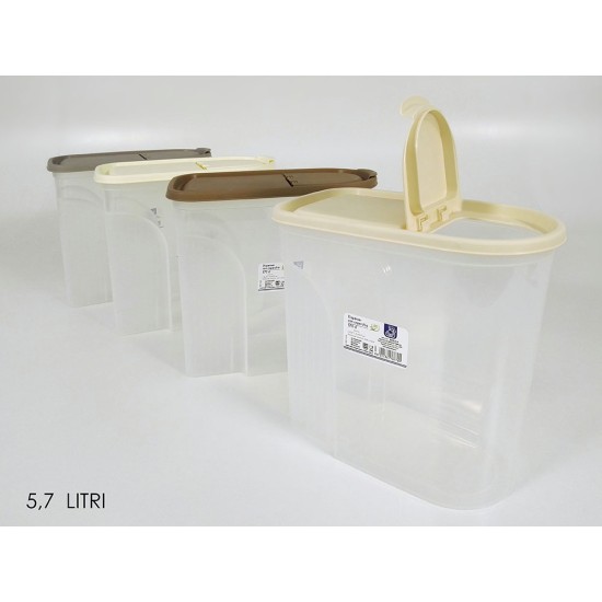 Φαγητοδοχείο οβάλ πλαστικό με στόμιο σε 4 χρώματα 5.7L