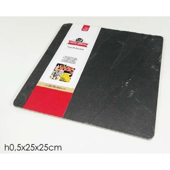 Πλατώ σερβιρίσματος τετράγωνο σχιστόλιθος 25x25x0,5εκ.