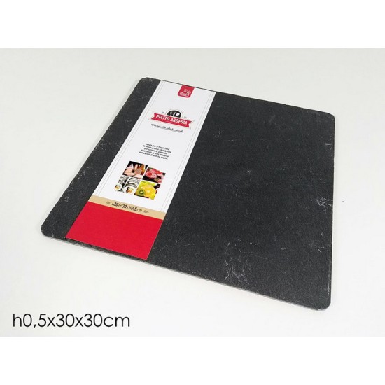 Πλατώ σερβιρίσματος τετράγωνο σχιστόλιθος 30x30x0,5εκ.