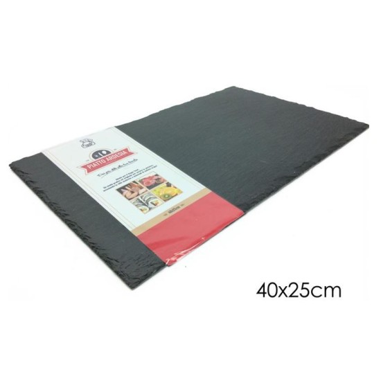 Πλατώ σερβιρίσματος ορθογώνιο σχιστόλιθος 40x25x0,5εκ.