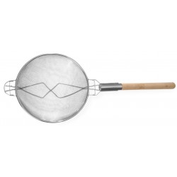 Σουρωτήρι ενισχυμένο με διπλή σίτα και ξύλινη λαβή 80x31εκ.