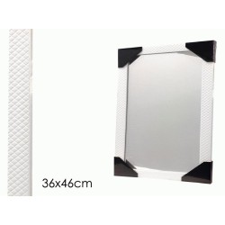Καθρέπτης τοίχου πλαστικός λευκός 36x46εκ.