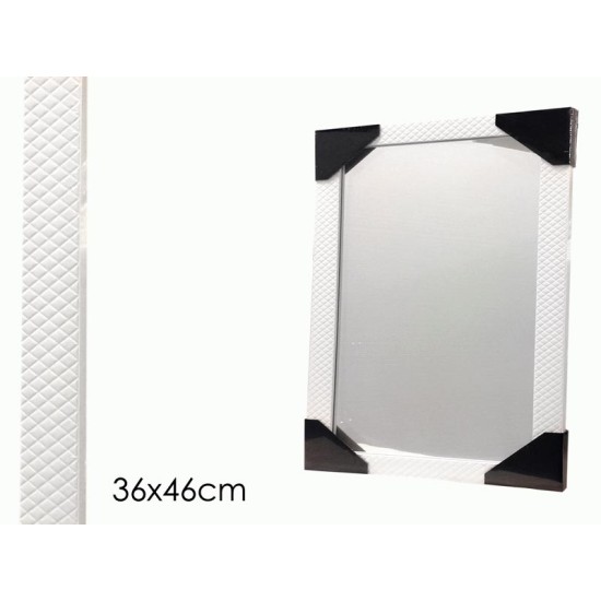 Καθρέπτης τοίχου πλαστικός λευκός 36x46εκ.