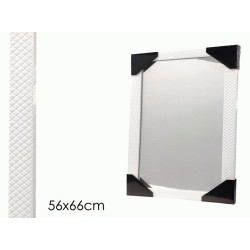 Καθρέπτης τοίχου πλαστικός λευκός 56x66εκ.