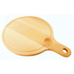 Πιατέλα σερβιρίσματος πίτσας ξύλο οξυάς με θέση για dip 40x30x2εκ.