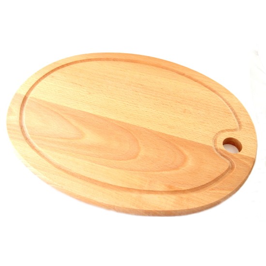 Βάση κοπής ξύλο οξυάς οβάλ 38x29x1,7εκ.