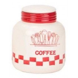 Βάζο κεραμικό με καπάκι ιβουάρ για καφέ 880ml